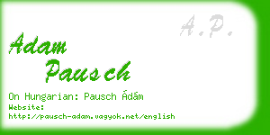 adam pausch business card